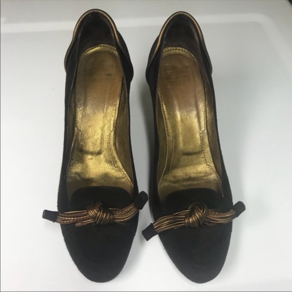 Givenchy Bronze Knot brown suede pumps EU 40 US 9.5 - Picture 7 of 12